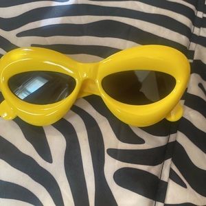 Yellow cat eye sunglasses